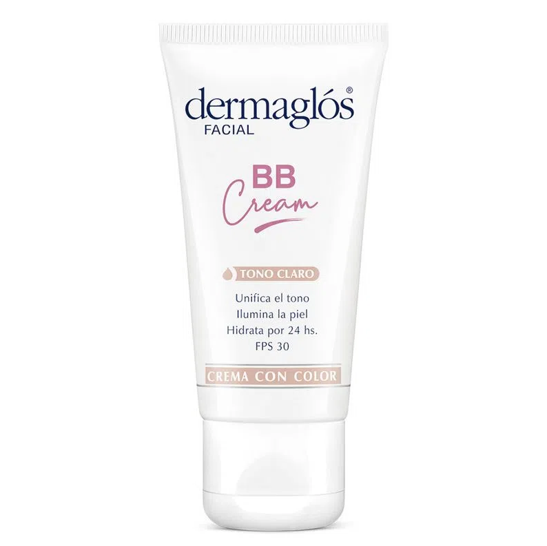 DERMAGLOS FACIAL CREMA CON COLOR BB CREAM TONO CLARO CON FPS30 X 50 G.